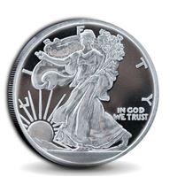 walking liberty silver round fine