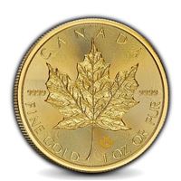 gold canadian maple leaf