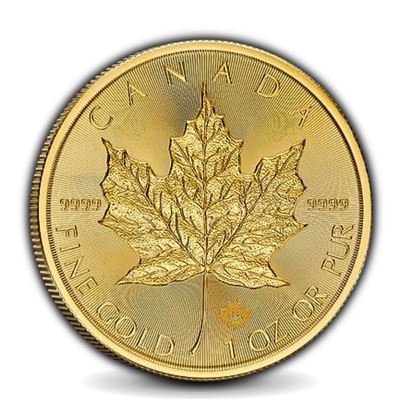 gold canadian maple leaf