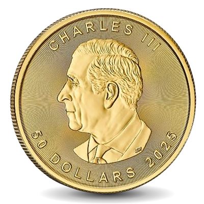 gold canadian maple leaf