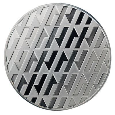 silver round random design fine